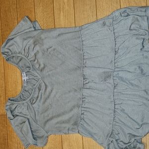 Womens green ruffled top